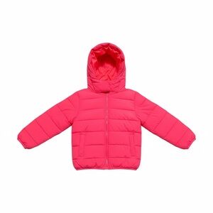 Vibrant Pink Kids Puffer Jacket